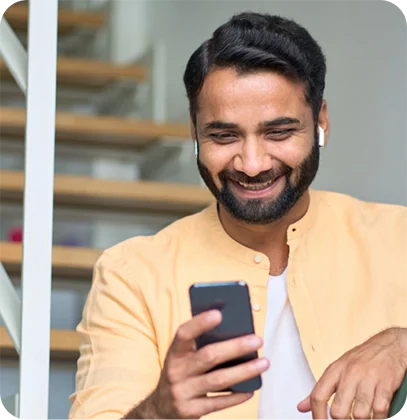 Man using mobile