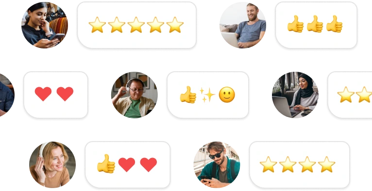 Happy customer reviews